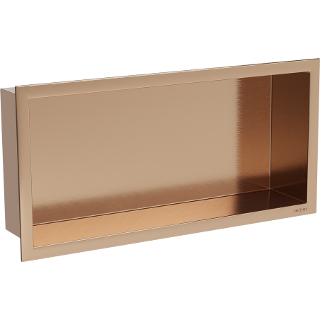 Mexen X-Wall-R étagère encastrée avec rebord 45 x 20 cm, cuivre brossé - 19C0452010