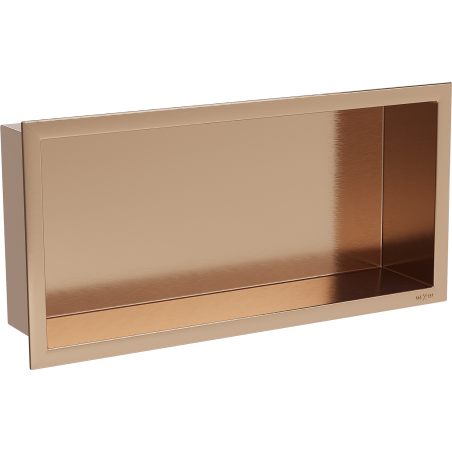 Mexen X-Wall-R półka wnękowa z kołnierzem 45 x 20 cm, miedź szczotkowana - 19C0452010