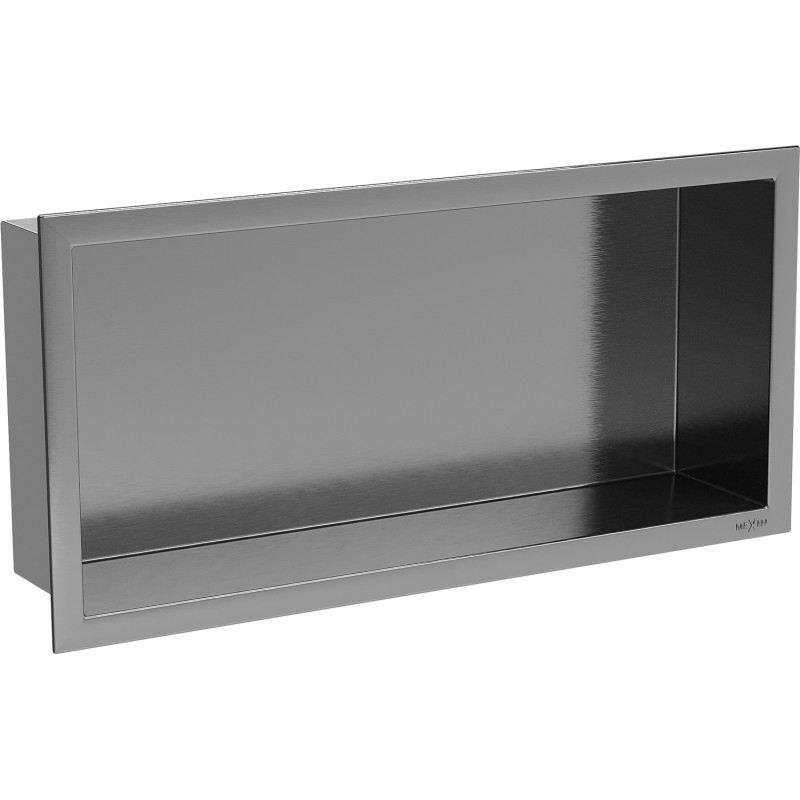 Mexen X-Wall-R étagère encastrée avec collerette 45 x 20 cm, gris canon brossé - 19E0452010