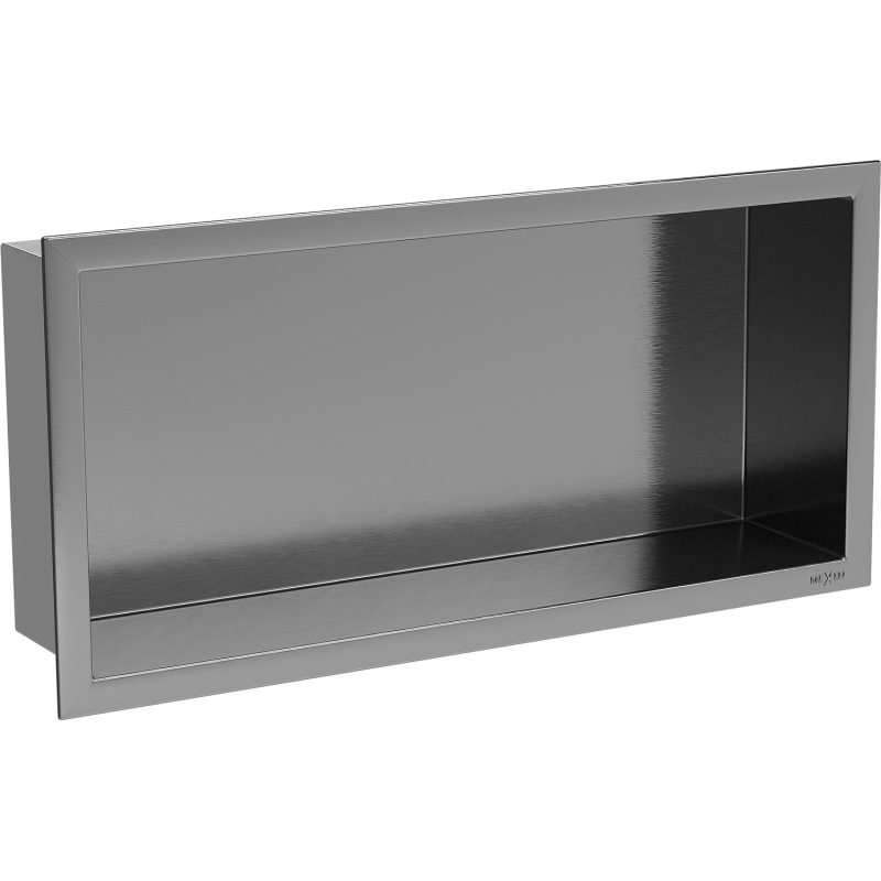 Mexen X-Wall-R półka wnękowa z kołnierzem 45 x 20 cm, gun gray szczotkowany - 19E0452010