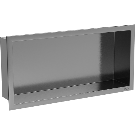 Mexen X-Wall-R recessed shelf with flange 45 x 20 cm, brushed gun grey - 19E0452010
