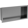 Mexen X-Wall-R półka wnękowa z kołnierzem 45 x 20 cm, gun gray szczotkowany - 19E0452010