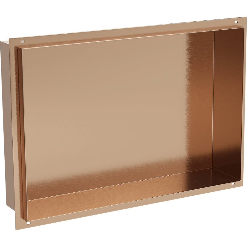 Mexen X-Wall-NR Nischenregal ohne Flansch 45 x 30 cm, gebürstetes Kupfer - 19C1453010