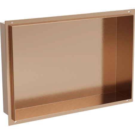 Mexen X-Wall-NR recessed shelf without flange 45 x 30 cm, brushed copper - 19C1453010