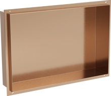 Mexen X-Wall-NR nišna polica bez prirubnice 45 x 30 cm, brušeni bakar - 19C1453010