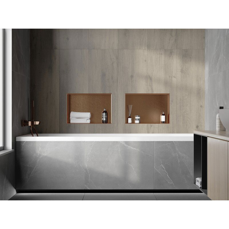 Mexen X-Wall-NR étagère encastrée sans rebord 45 x 30 cm, cuivre brossé - 19C1453010