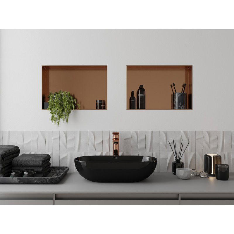 Mexen X-Wall-NR Nischregal ouni Flanschen 45 x 30 cm, gebierstete Koffer - 19C1453010