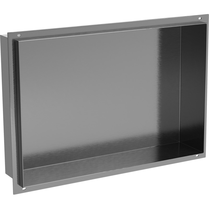 Mexen X-Wall-NR nischhylla utan fläns 45 x 30 cm, borstad gun gray - 19E1453010