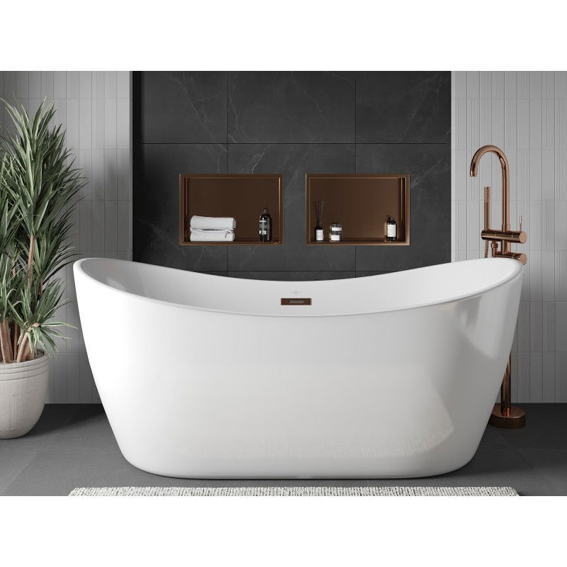 Mexen X-Wall-R étagère encastrée avec rebord 45 x 30 cm, cuivre brossé - 19C0453010