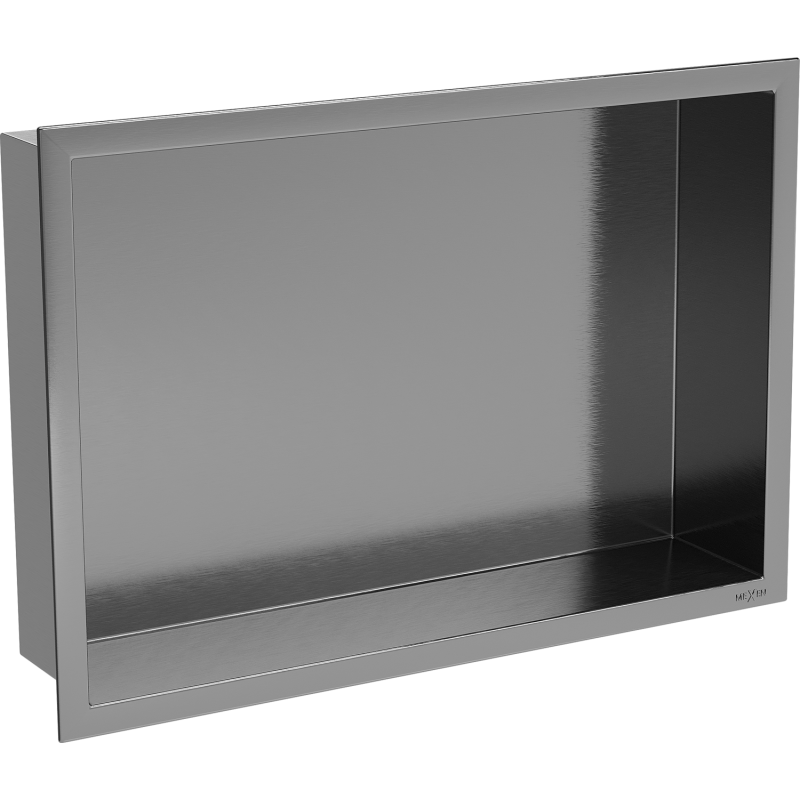 Mexen X-Wall-R półka wnękowa z kołnierzem 45 x 30 cm, gun gray szczotkowany - 19E0453010