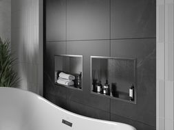 Mexen X-Wall-R nišas plaukts ar atloku 45 x 30 cm, matēts ieroču pelēks - 19E0453010