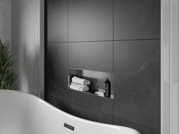 Mexen X-Wall-NR étagère encastrée sans rebord 60 x 20 cm, gris pistolet brossé - 19E1602010