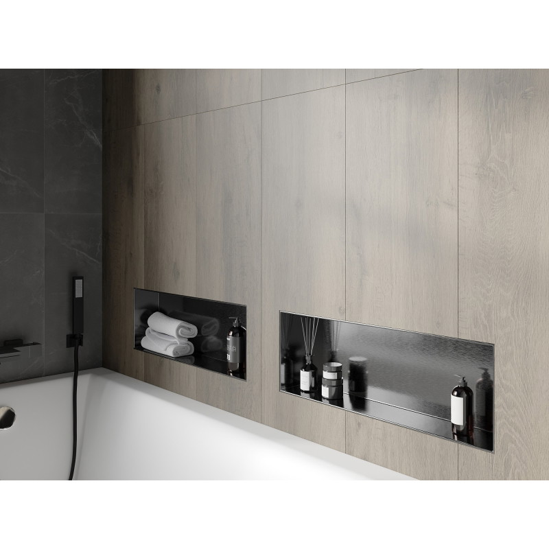 Mexen X-Wall-NR upotettu hylly ilman laippaa 60 x 20 cm, gun gray harjattu - 19E1602010