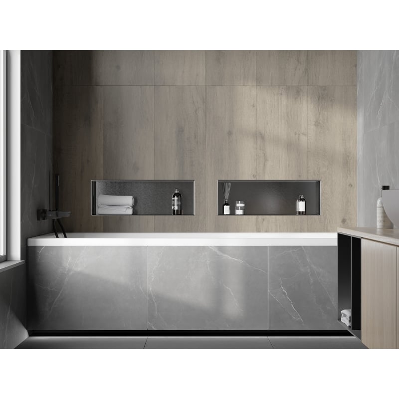Mexen X-Wall-NR mensola ad incasso senza flangia 60 x 20 cm, grigio canna di fucile spazzolato - 19E1602010