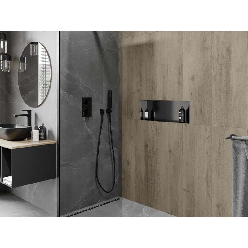 Mexen X-Wall-NR iegultais plaukts bez malas 60 x 20 cm, gun gray matēts - 19E1602010
