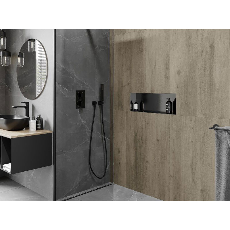 Mexen X-Wall-NR Nischebriet ouni Flantsch 60 x 20 cm, gebast Gun Gray - 19E1602010
