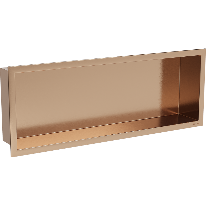 Mexen X-Wall-R półka wnękowa z kołnierzem 60 x 20 cm, miedź szczotkowana - 19C0602010