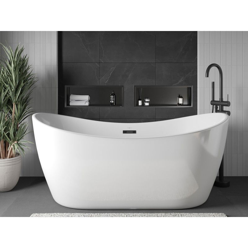 Mexen X-Wall-R étagère encastrée avec collerette 60 x 20 cm, gun grey brossé - 19E0602010