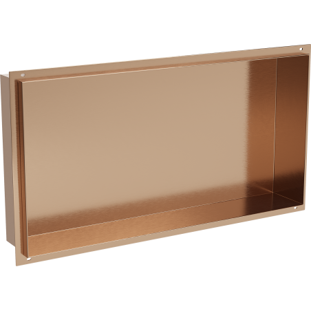 Mexen X-Wall-NR półka wnękowa bez kołnierza 60 x 30 cm, miedź szczotkowana - 19C1603010