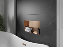 Mexen X-Wall-NR étagère encastrée sans collerette 60 x 30 cm, cuivre brossé - 19C1603010