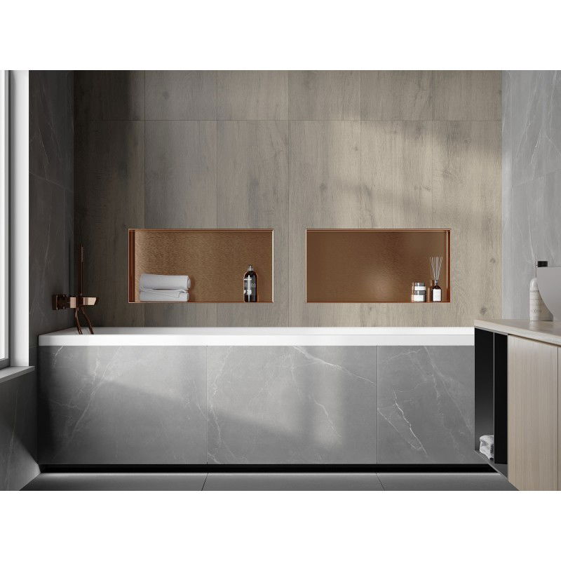 Mexen X-Wall-NR Einbauablage ohne Flansch 60 x 30 cm, gebürstetes Kupfer - 19C1603010