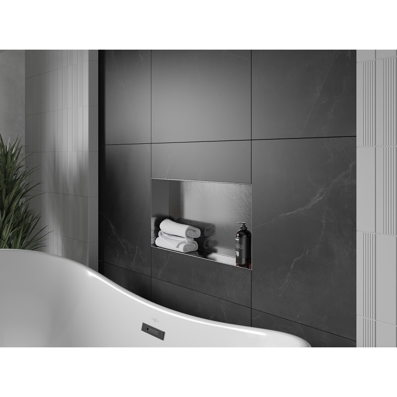 Mexen X-Wall-NR nišas plaukts bez atloka 60 x 30 cm, gun gray matēts - 19E1603010
