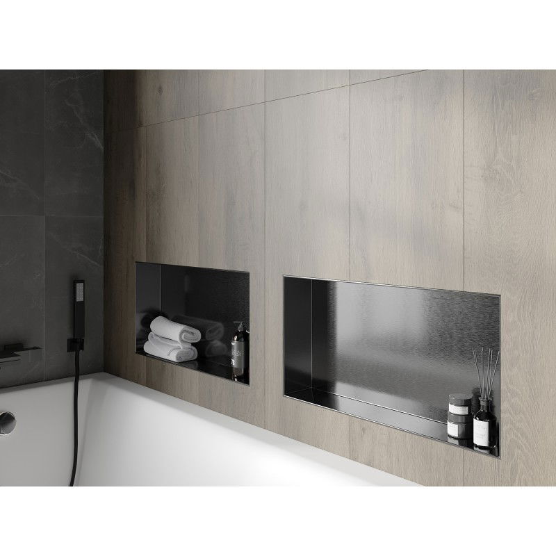 Mexen X-Wall-NR étagère encastrée sans rebord 60 x 30 cm, gris canon brossé - 19E1603010