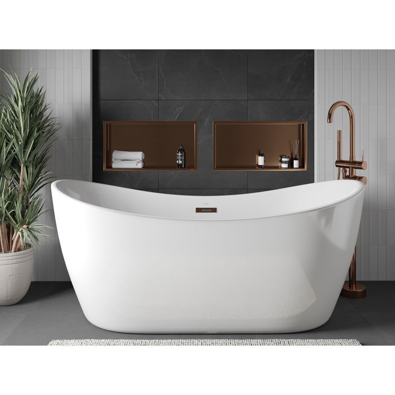 Mexen X-Wall-R étagère encastrée avec rebord 60 x 30 cm, cuivre brossé - 19C0603010