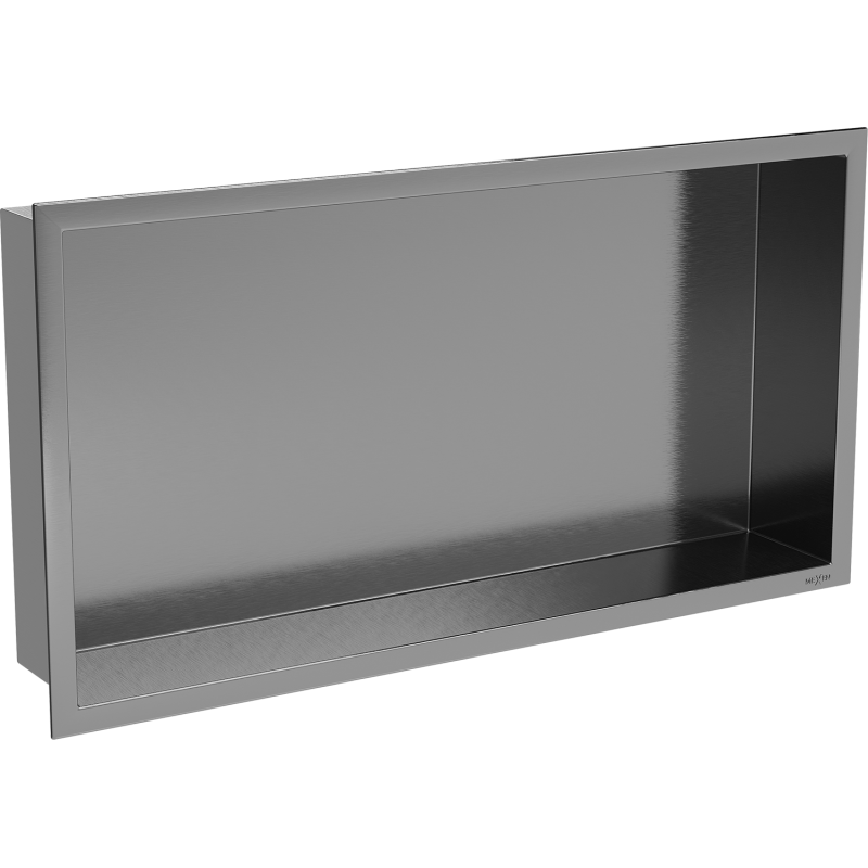 Mexen X-Wall-R Nischenregal mit Flansch 60 x 30 cm, gebürstet in Gun Grey - 19E0603010