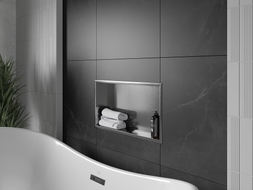 Mexen X-Wall-R recessed shelf with flange 60 x 30 cm, brushed gun gray - 19E0603010