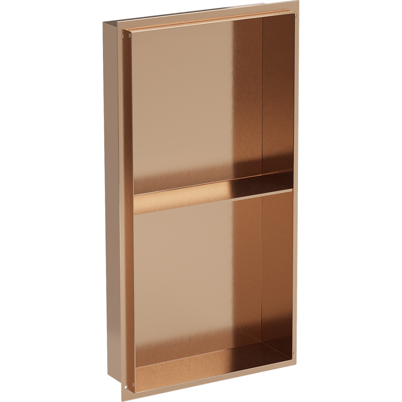 Mexen X-Wall-NR nišas plaukts bez flanša ar plauktu 60 x 30 cm, matēta vara - 19C1603010S