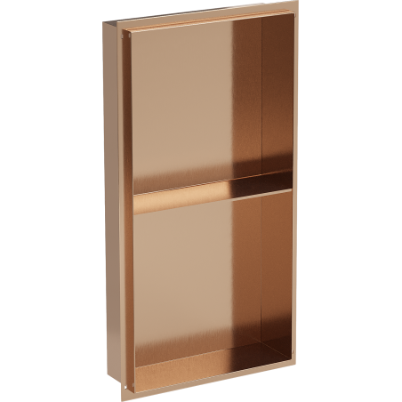 Mexen X-Wall-NR nišas plaukts bez flanša ar plauktu 60 x 30 cm, matēta vara - 19C1603010S