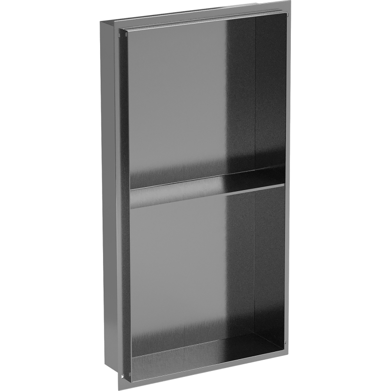 Mexen X-Wall-NR półka wnękowa bez kołnierza z półką 60 x 30 cm, gun gray szczotkowany - 19E1603010S