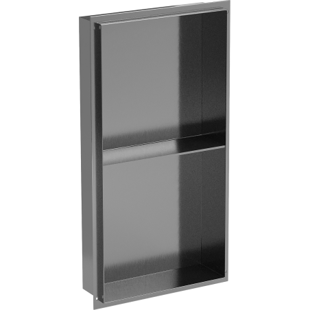 Mexen X-Wall-NR półka wnękowa bez kołnierza z półką 60 x 30 cm, gun gray szczotkowany - 19E1603010S