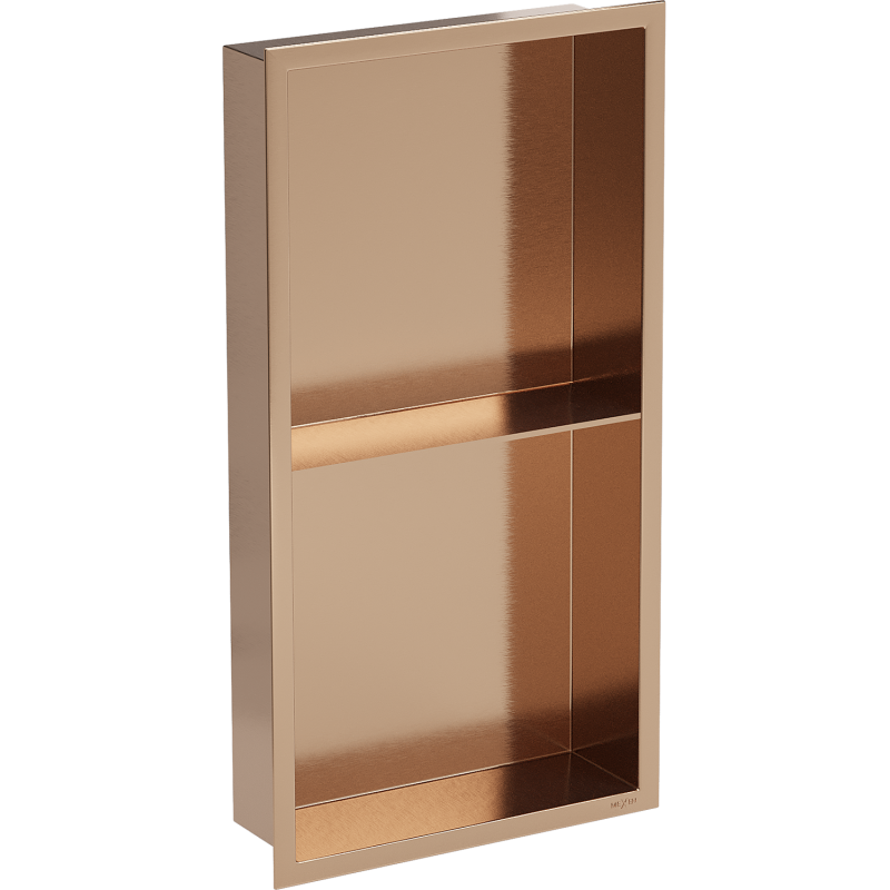 Mexen X-Wall-R niche shelf with flange and shelf 60 x 30 cm, brushed copper - 19C0603010S