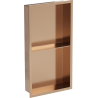 Mexen X-Wall-R iekļauts plaukts ar atloku un plauktu 60 x 30 cm, matēts varš - 19C0603010S