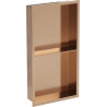 Mexen X-Wall-R półka wnękowa z kołnierzem i półką 60 x 30 cm, miedź szczotkowana - 19C0603010S