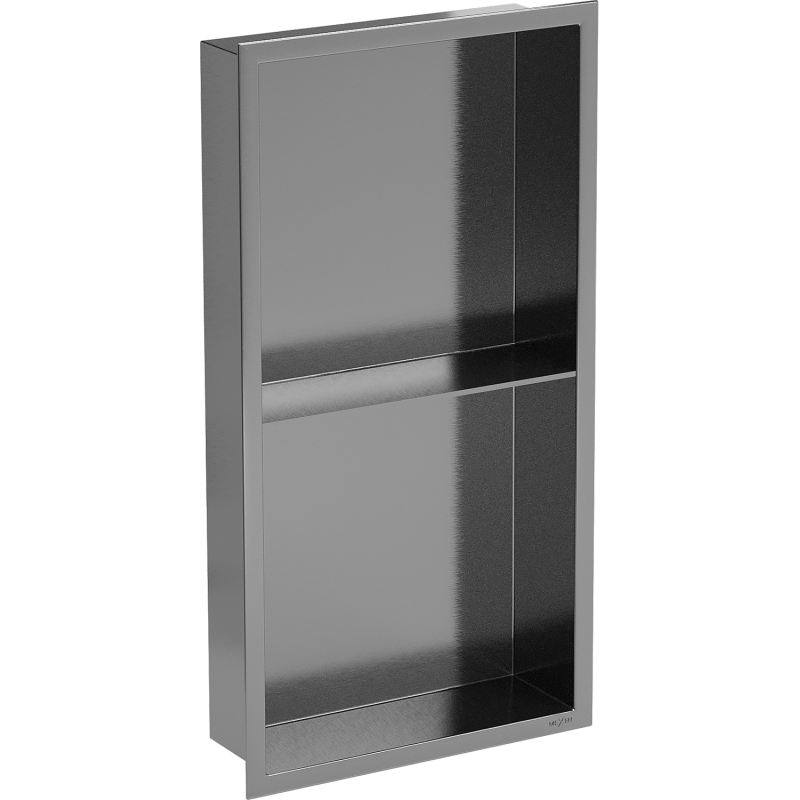 Mexen X-Wall-R étagère encastrée avec collerette et tablette 60 x 30 cm, gris acier brossé - 19E0603010S