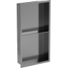 Mexen X-Wall-R półka wnękowa z kołnierzem i półką 60 x 30 cm, gun gray szczotkowany - 19E0603010S