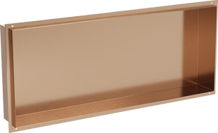 Mexen X-Wall-NR estante empotrado sin borde 75 x 30 cm, cobre cepillado - 19C1753010