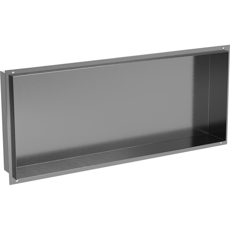 Mexen X-Wall-NR inbyggd hylla utan fläns 75 x 30 cm, borstade gun gray - 19E1753010