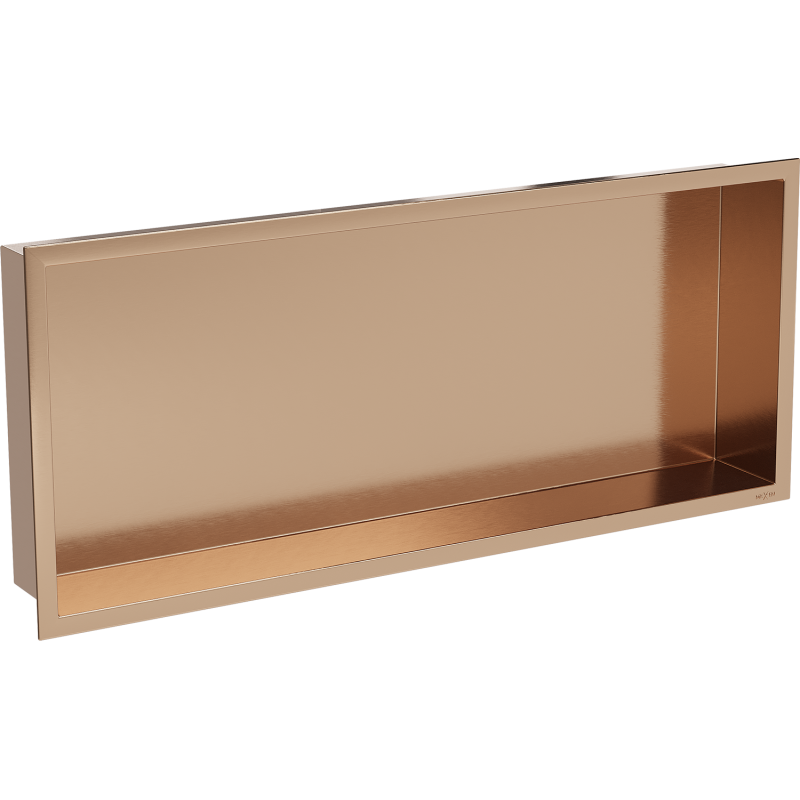 Mexen X-Wall-R ράφι εσοχής με φλάντζα 75 x 30 cm, βουρτσισμένος χαλκός - 19C0753010