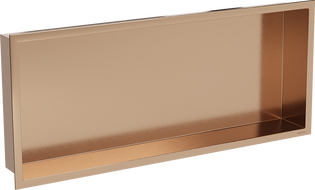 Mexen X-Wall-R étagère encastrée avec collerette 75 x 30 cm, cuivre brossé - 19C0753010