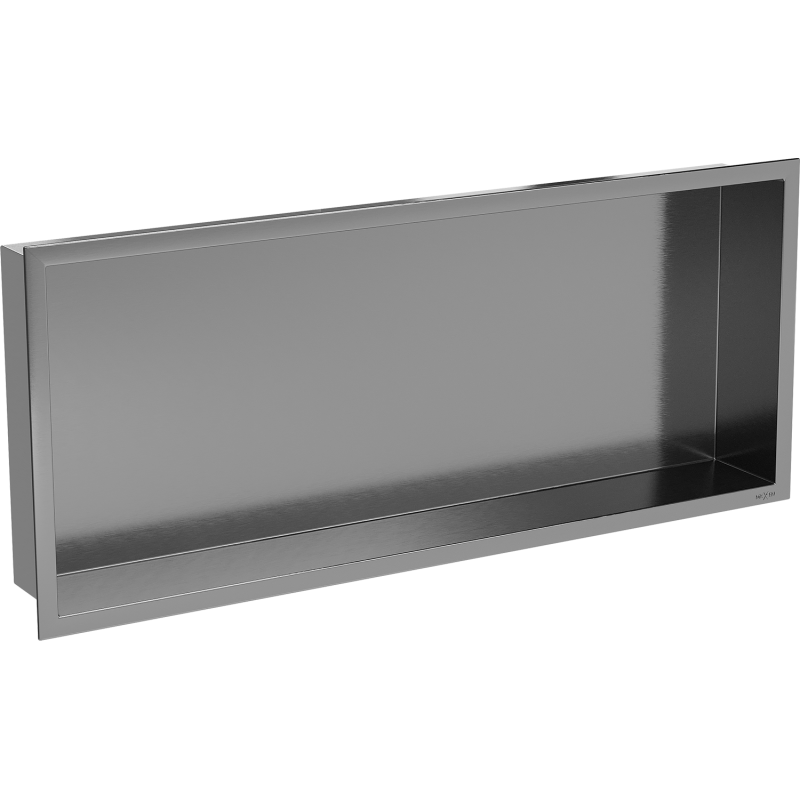 Mexen X-Wall-R półka wnękowa z kołnierzem 75 x 30 cm, gun gray szczotkowany - 19E0753010