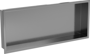 Mexen X-Wall-R recessed shelf with flange 75 x 30 cm, brushed gun grey - 19E0753010