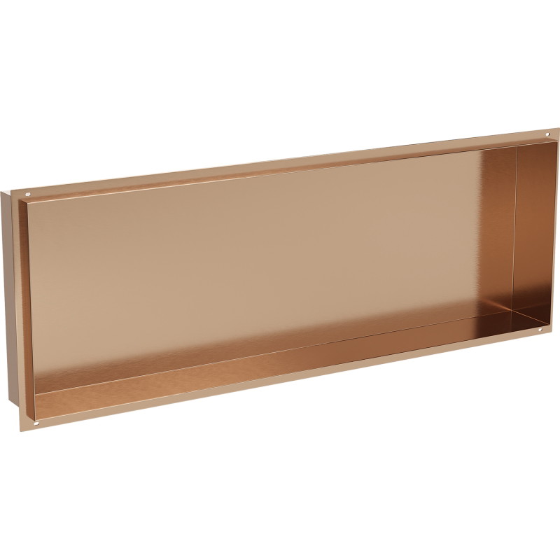 Mexen X-Wall-NR estante empotrado sin reborde 90 x 30 cm, cobre cepillado - 19C1903010