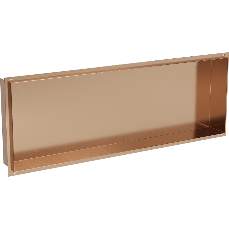 Mexen X-Wall-NR półka wnękowa bez kołnierza 90 x 30 cm, miedź szczotkowana - 19C1903010
