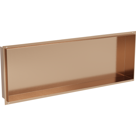 Mexen X-Wall-NR recessed shelf without flange 90 x 30 cm, brushed copper - 19C1903010