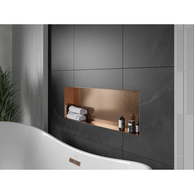 Mexen X-Wall-NR Nischeregal ouni Flänz 90 x 30 cm, gebierften Koffer - 19C1903010