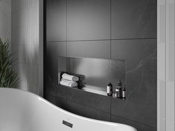 Mexen X-Wall-NR nišas plaukts bez malas 90 x 30 cm, matēts pelēks - 19E1903010